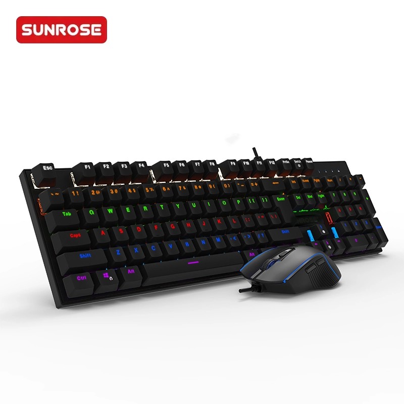 SUNROSE精晟小太阳 T710有线机械键盘和鼠标套餐
