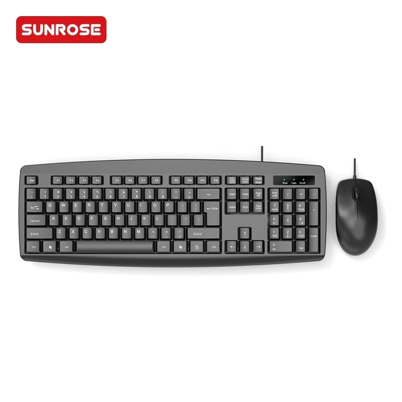 SUNROSE精晟小太阳 T13s 办公有线键盘鼠标组合