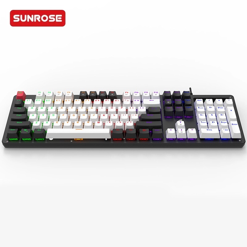 SUNROSE精晟小太阳MK104有线游戏机械键盘