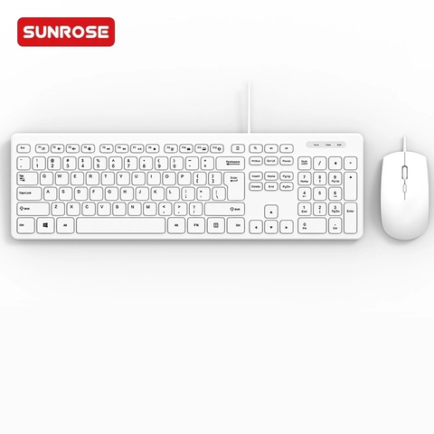 SUNROSE精晟小太阳OAK920 办公有线键盘和鼠标套装