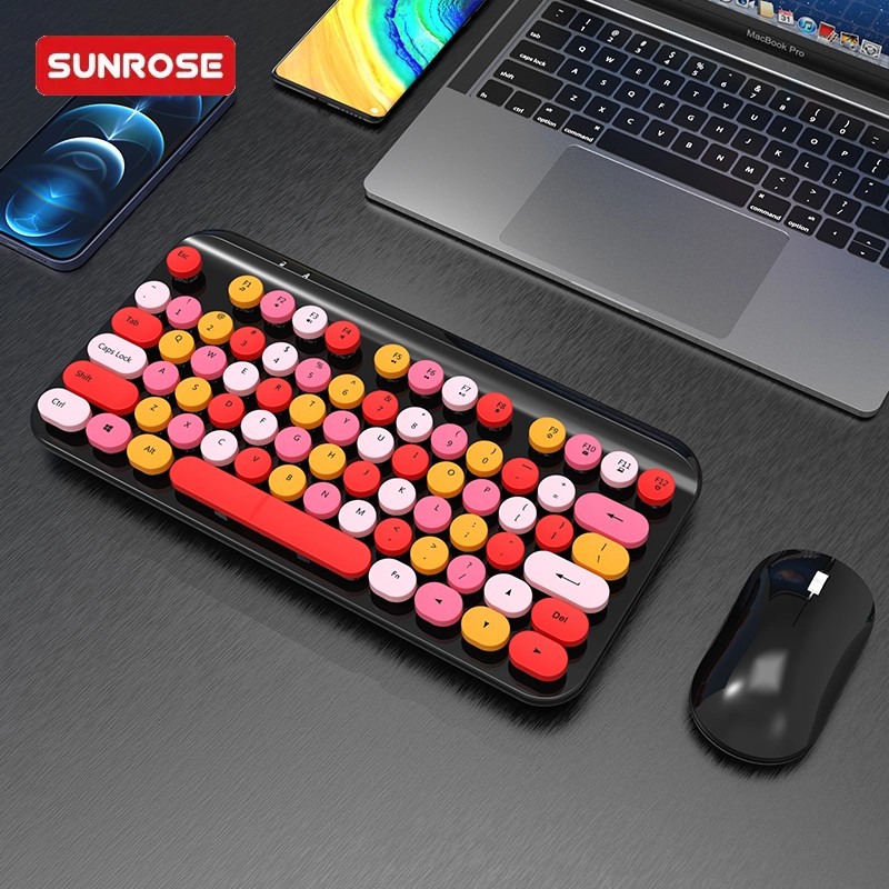 SUNROSE精晟小太阳QT-015多彩无线键盘鼠标套装