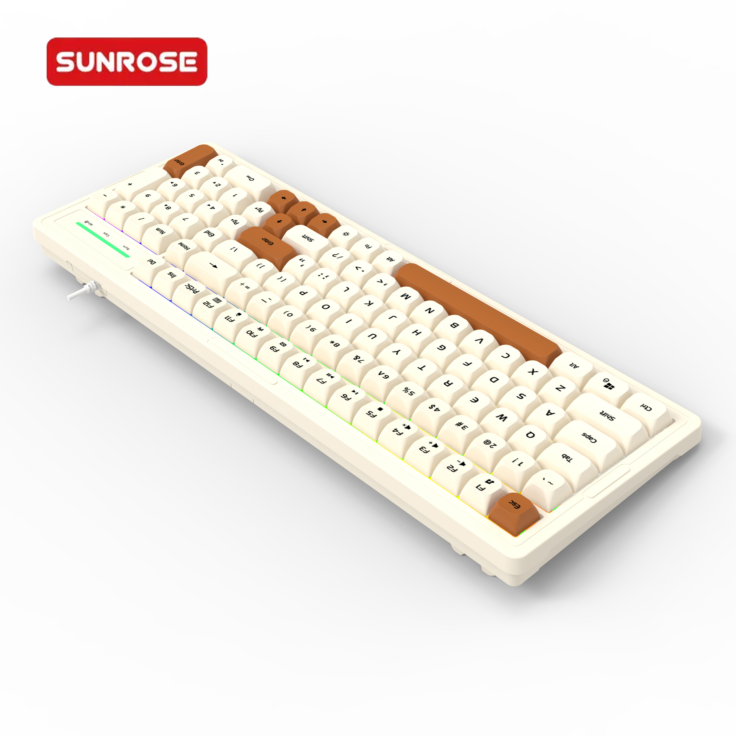 SUNROSE精晟小太阳OKB030有线USB游戏键盘