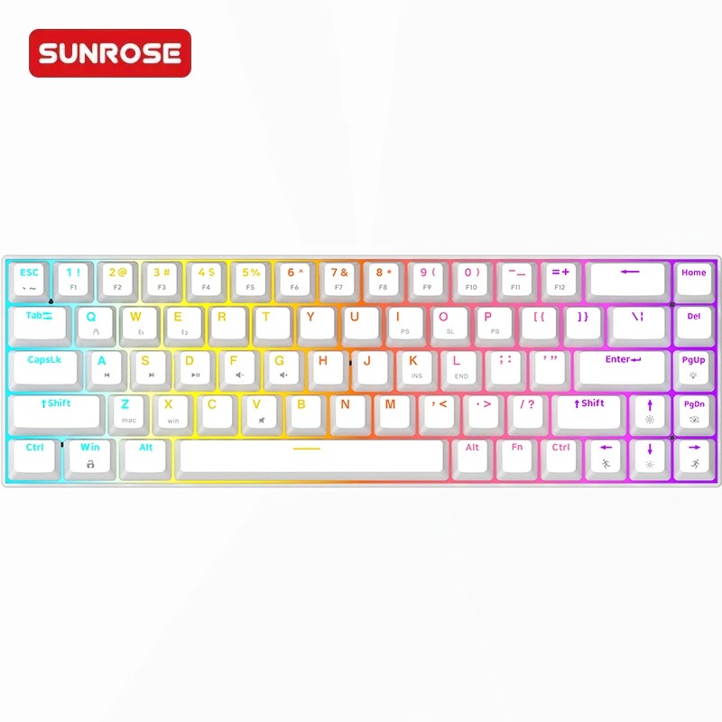 SUNROSE精晟小太阳MK68 RGB机械键盘