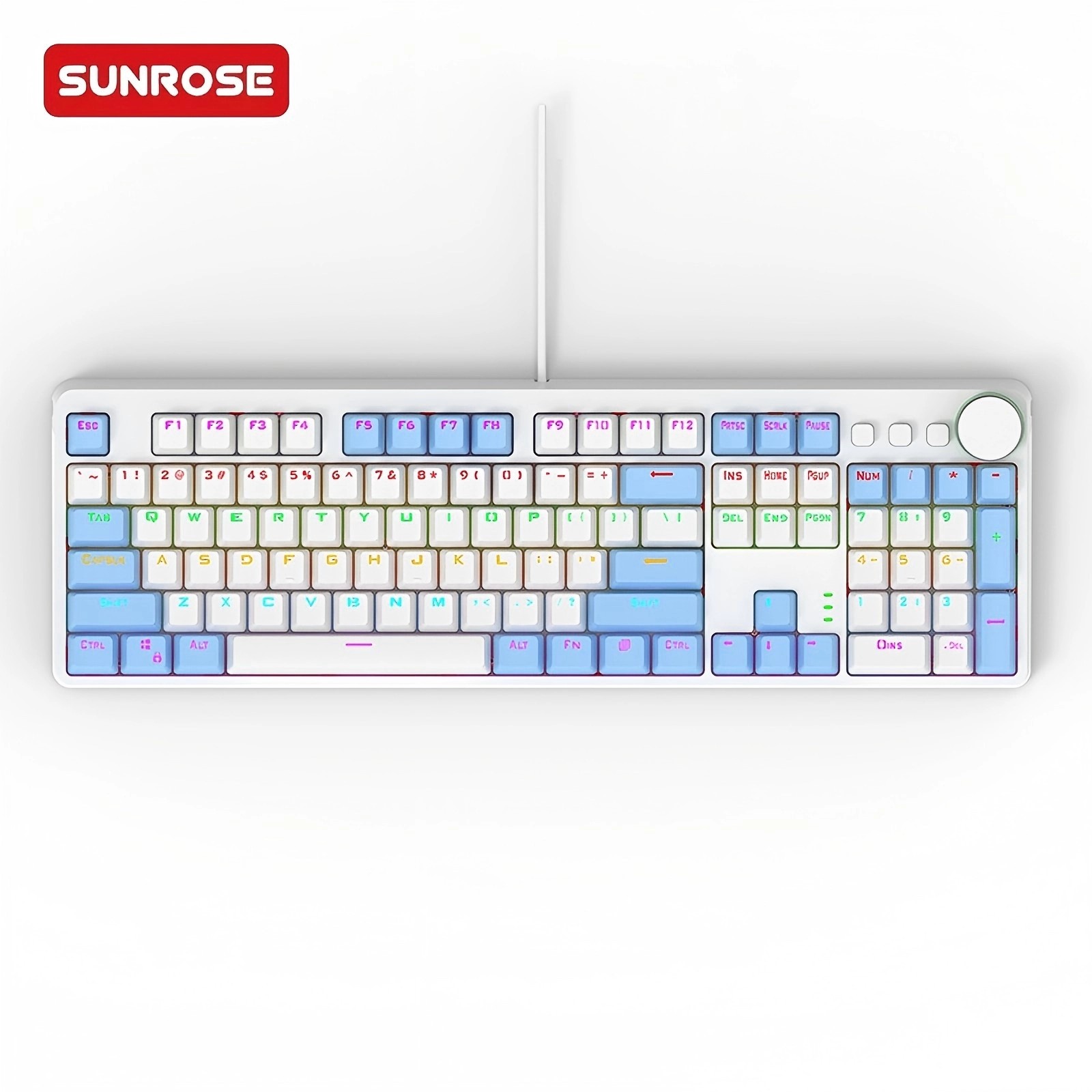 SUNROSE精晟小太阳K104有线机械游戏键盘