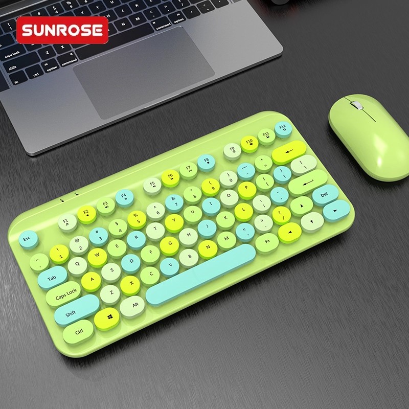 SUNROSE精晟小太阳QT-015多彩无线键盘鼠标套装