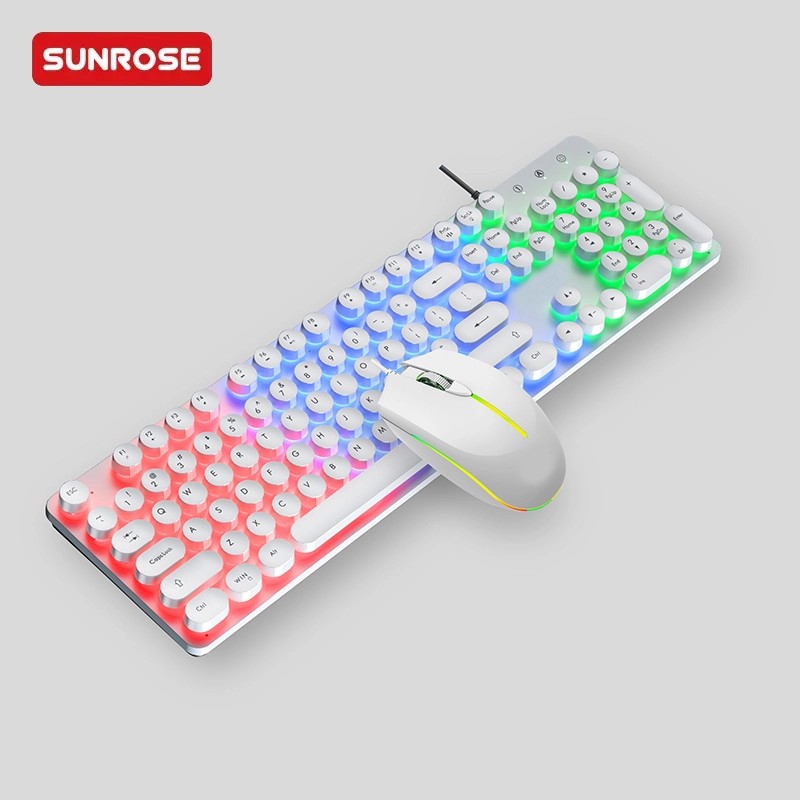 SUNROSE精晟小太阳 OAK030复古游戏键盘和鼠标组合