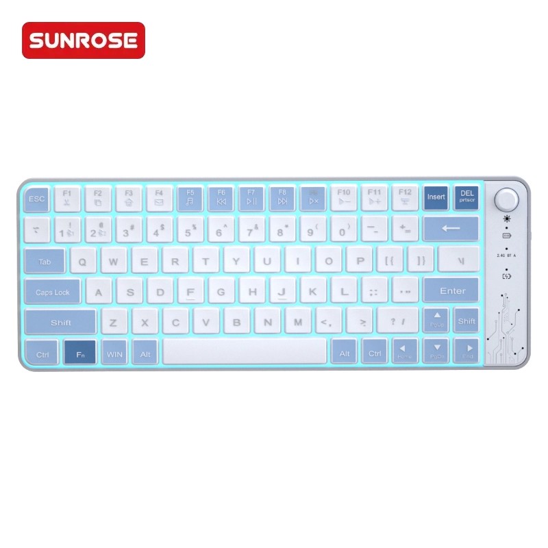 SUNROSE精晟小太阳WK04双模式透明键盘