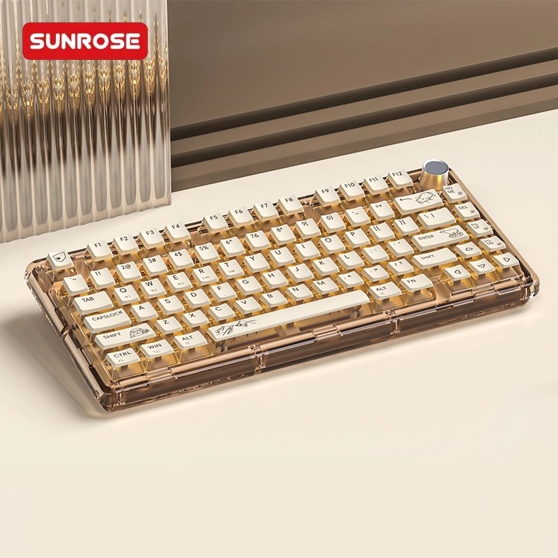 SUNROSE精晟小太阳K80无线透明机械键盘