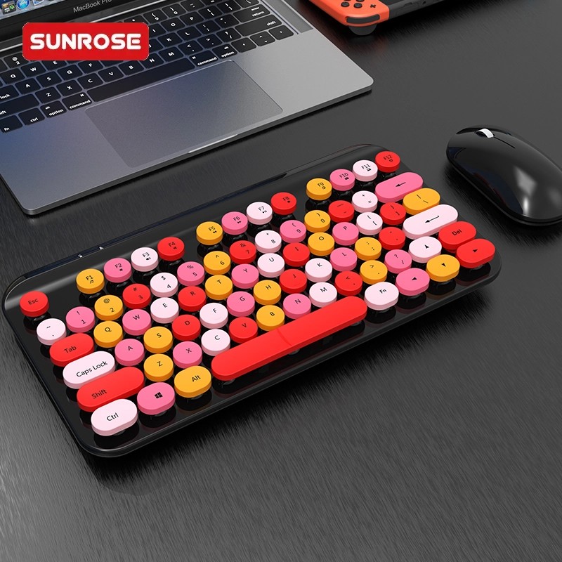 SUNROSE精晟小太阳QT-015多彩无线键盘鼠标套装
