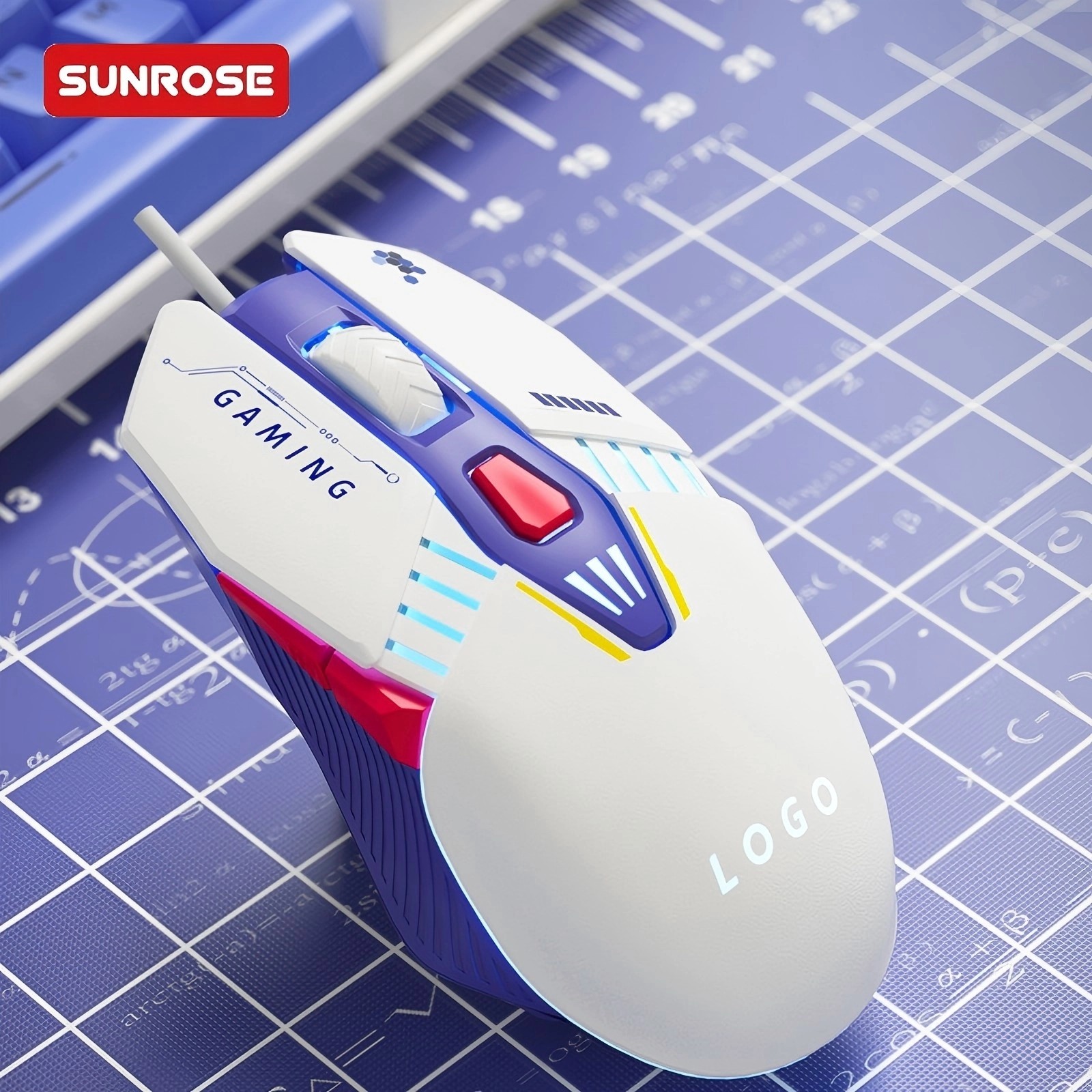 SUNROSE精晟小太阳CH800有线RGB游戏鼠标