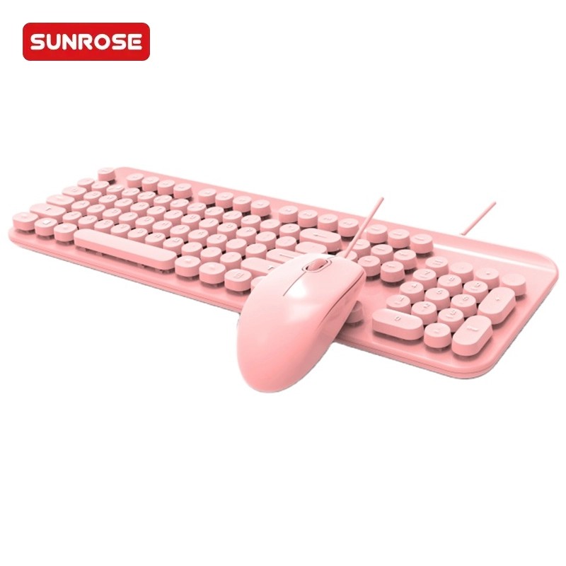 SUNROSE精晟小太阳QT-07WS摇滚风格键盘鼠标组合