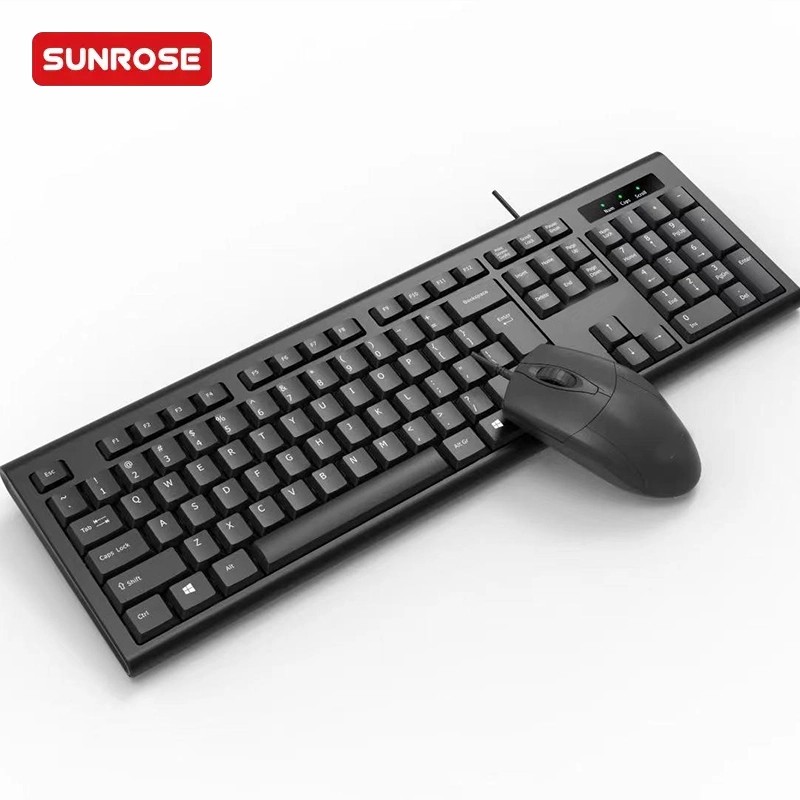 SUNROSE精晟小太阳OAK960有线办公键盘鼠标套装