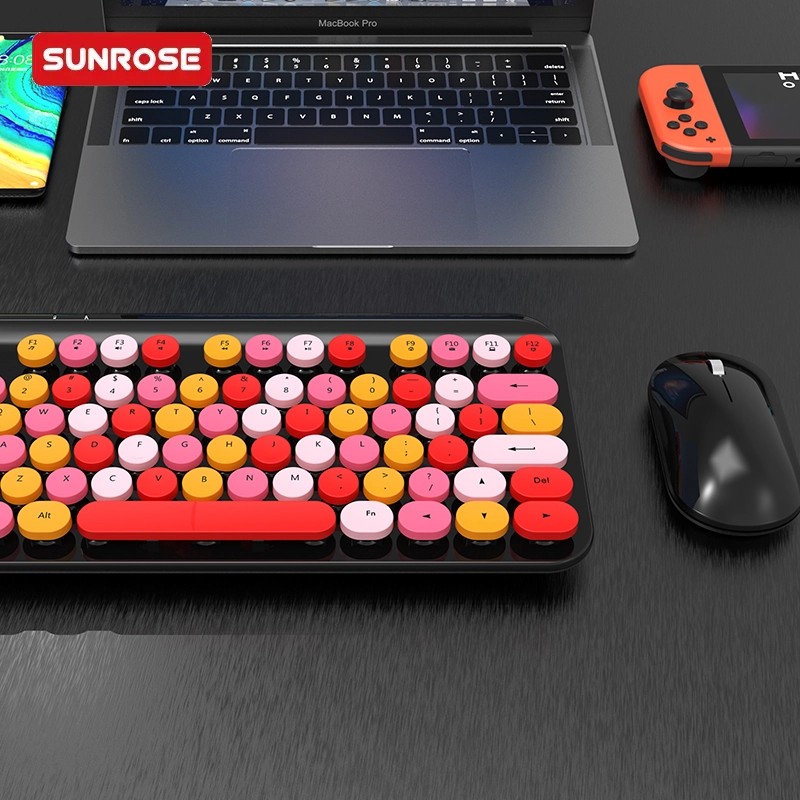 SUNROSE精晟小太阳QT-015多彩无线键盘鼠标套装