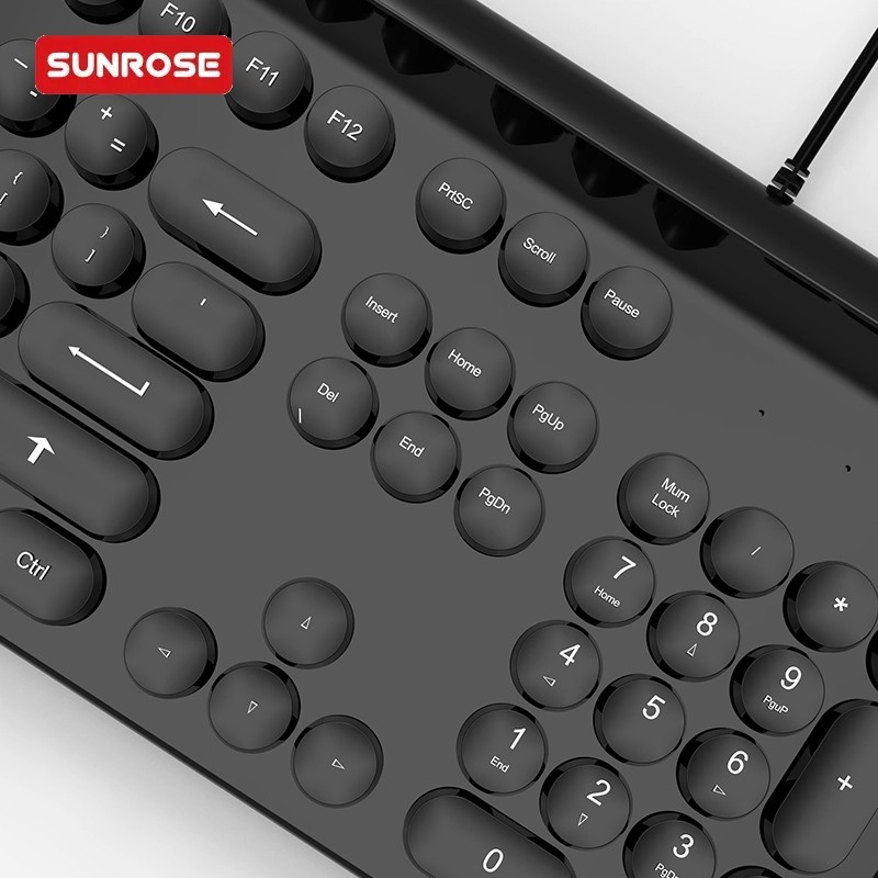 SUNROSE精晟小太阳QT-07WS摇滚风格键盘鼠标组合