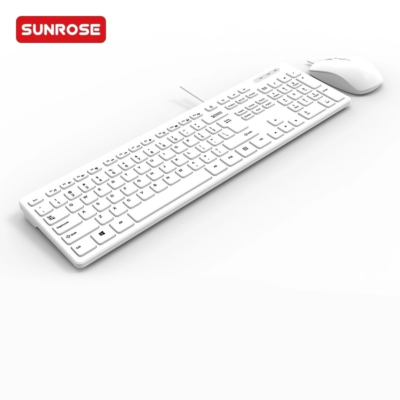 SUNROSE精晟小太阳OAK920 办公有线键盘和鼠标套装