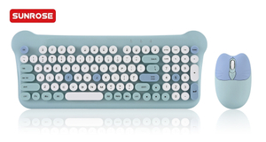 SUNROSE精晟小太阳QT-05可爱无线键盘和鼠标套装 