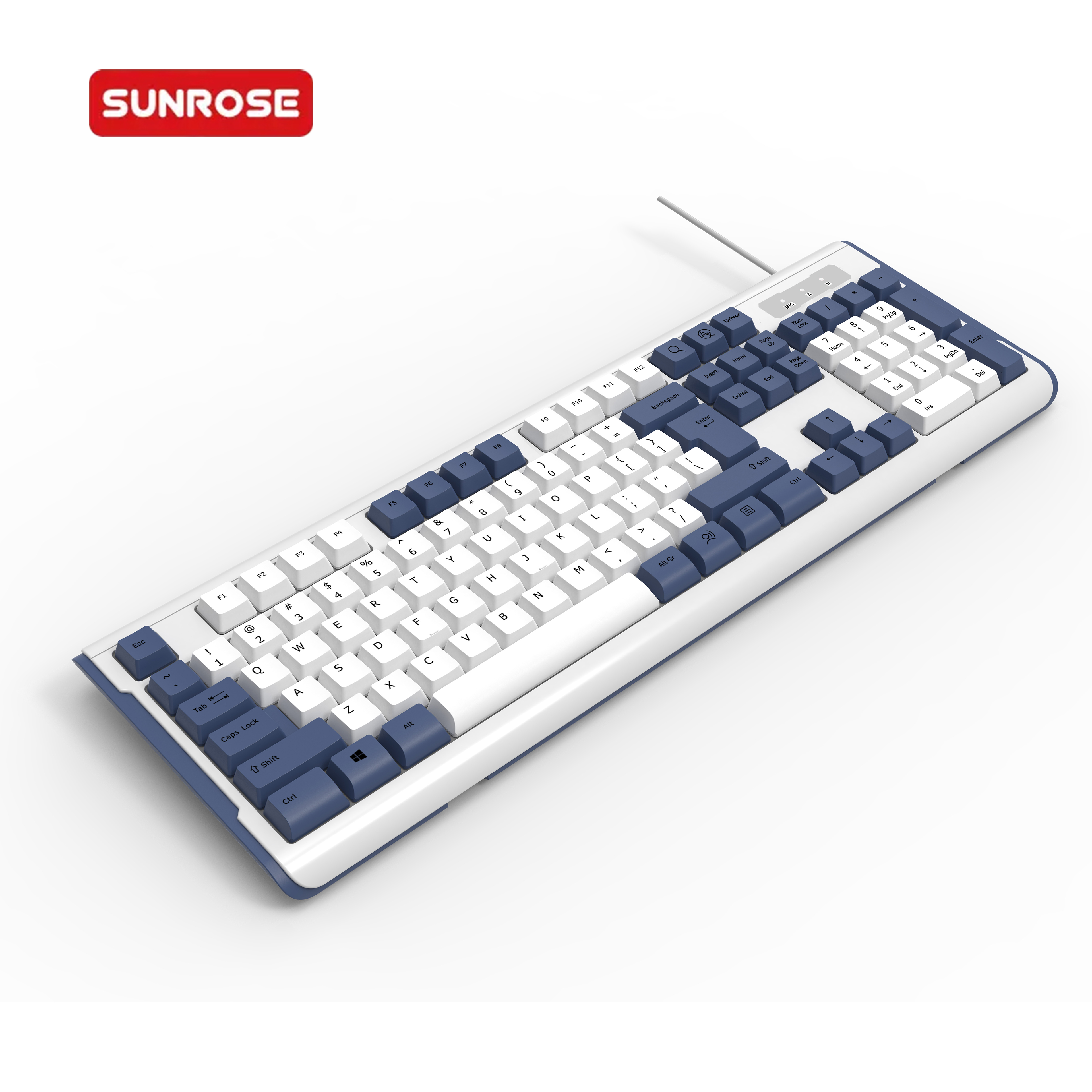 SUNROSE精晟小太阳Ai9821智能语音输入有线键盘